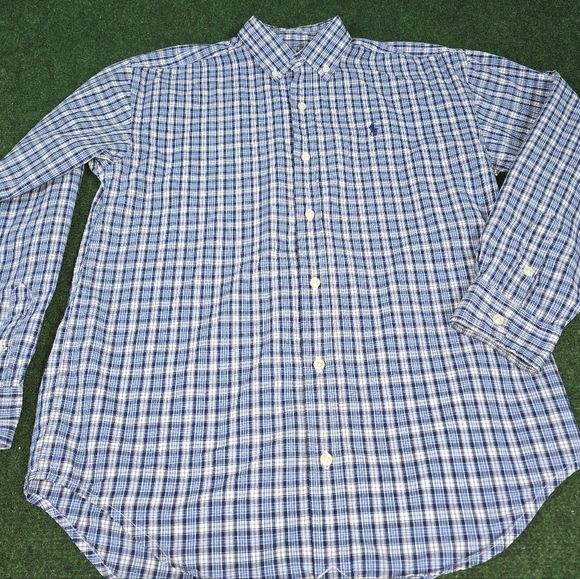 Ralph Lauren | Youth Boys 100% Cotton Casual Button Down Shirt SIZE LARGE 16\18 - Picture 5 of 13